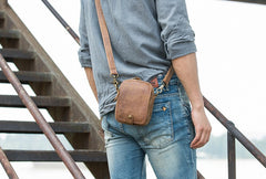 Leather Belt Pouch Phone Cases Mens Waist Bag Shoulder Bag for Men - iwalletsmen