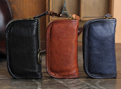 Handamde Genuine Leather Mens Cool Key Wallet Car Key Holder Car Key Case for Men
