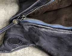 Handmade Genuine Leather Women Mens Clutch Cool Slim Wallet Zipper Clutch Wristlet Wallet for Men