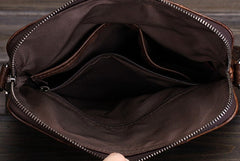 Cool Coffee Small Leather Mens Messenger Bag Shoulder Bag for Men - iwalletsmen