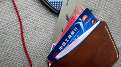 Handmade Leather Mens Slim Front Pocket Wallet Leather Small Wallets  for Men - iwalletsmen