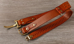 Handmade Genuine Leather Custom Tooled Biker Cool Mens Leather Men Belt for Men