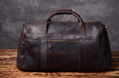 Genuine Leather Mens Cool Weekender Bag Travel Bag Duffle Bags Overnight Bag Holdall Bag for men