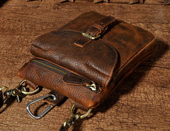 Cool Mens Leather Side Bag Belt Pouch Holster Belt Case Pack Waist Pouch for Men - iwalletsmen