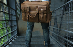 Cool Leather Mens Large Travel Bag Handbags Shoulder Bags for men - iwalletsmen
