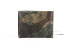 Cool Leather Mens Camouflage License Wallet Front Pocket Wallet Slim Card Wallet for Men - iwalletsmen