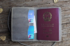 Handmade Leather Mens Cool billfold Wallet Passport Card Holder Small Card Slim Wallets for Men