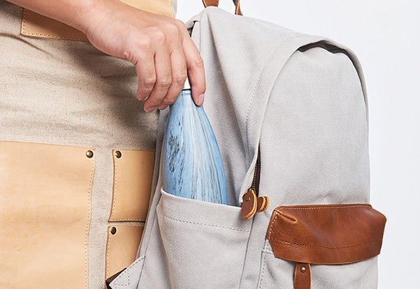 Cool Canvas Gray Mens Backpack Canvas Travel Bag Canvas School Bag for Men - iwalletsmen