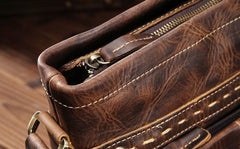 Vintage Leather Mens Cool Small Messenger Bag Cool Shoulder Bag For Men - iwalletsmen
