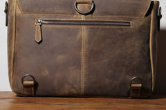 Handmade Leather Mens Cool Messenger Bag Work Bag Backpack Travel Bag Briefcase Bag for men