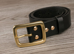 Handmade Genuine Custom Leather Mens Leather Men Black Belt for Men