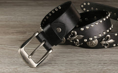 Handmade Genuine Custom Punk Biker Leather Mens Leather Men Belt for Men - iwalletsmen