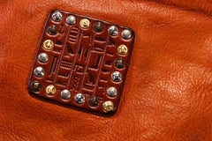 Handmade Leather Mens Clutch Cool Slim Wallet Zipper Clutch Wristlet Wallet for Men