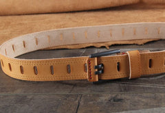 Genuine Leather Punk Rock Biker Trucker Mens Belt Men Black Coffee Belt for Men