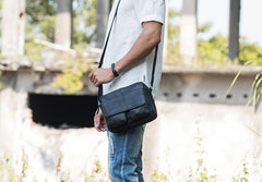 Cool Small Leather Mens Messengers Bag Shoulder Bag for Men - iwalletsmen