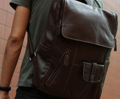 Leather Mens Backpacks Cool Travel Backpacks Laptop Backpack for men - iwalletsmen
