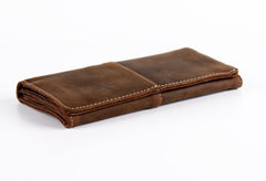 Vintage Leather Long Wallets for men Trifold Men Long Wallet - iwalletsmen