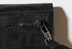 Handmade Leather Mens Clutch Cool Slim Wallet Zipper Clutch Wristlet Wallet for Men