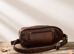 Coffee Cool Leather Fanny Packs Mens Waist Bag Hip Pack Belt Bag for Men - iwalletsmen