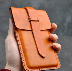 Handmade Leather Belt Pouch Mens Waist Bag Phone holsters for Men - iwalletsmen