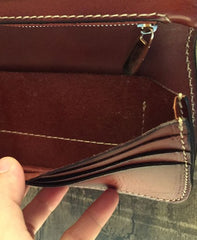 Handmade Leather Tooled Skull Mens Chain Biker Wallet Cool Leather Wallet Long Wallet for Men