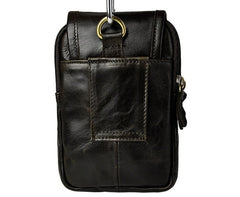 Small Mens Leather Belt Pouch Side Bag Holster Belt Case Waist Pouch for Men - iwalletsmen