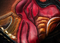 Handmade Leather Mah¨¡k¨¡la Tooled Mens billfold Wallet Cool Leather Wallet Slim Wallet for Men