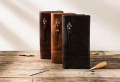 Cool Mens long Wallet Leather Bifold Wallet Long Wallets for Men - iwalletsmen
