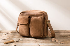 Cool Leather Mens Messenger Bags Small Shoulder Bags  for Men - iwalletsmen