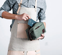 Large Canvas Green Mens Clutch Bag Zipper Wristlet Bag Phone Purse for Men - iwalletsmen