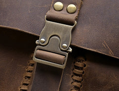 Vintage Leather Mens Cool Backpack Large Travel Bag Hiking Bag for men - iwalletsmen