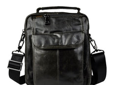 Small Leather Mens SIDE BAGs COURIER BAG Messenger Bag Shoulder Bag for Men - iwalletsmen