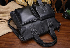 Vintage Leather Mens Briefcase Business Briefcase Cool Work Briefcase For Men - iwalletsmen