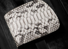 Handmade Leather Boa Skin Tooled Mens billfold Wallet Cool Slim Wallet Biker Wallet for Men