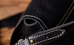 Genuine Leather Mens Cool Shoulder Bag Messenger Bag Chest Bag Bike Bag Cycling Bag for men
