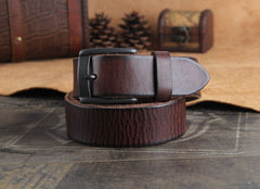 Genuine Leather Punk Rock Biker Trucker Mens Belt Men Black Coffee Belt for Men