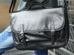 Cool Leather Mens Messenger Bag Briefcase Shoulder Bag for men - iwalletsmen