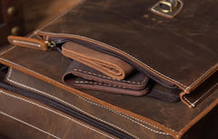 Handmade Leather Mens Cool Backpack Sling Bag Large Travel Bag Hiking Bag for men
