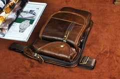 Cool Leather Drop Leg Bag Belt Pouches Mens Waist Bag Shoulder Bag for Men - iwalletsmen