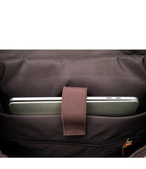 Leather Mens Satchel Backpack 15.6'' Laptop Rucksack Vintage School Backpack For Men