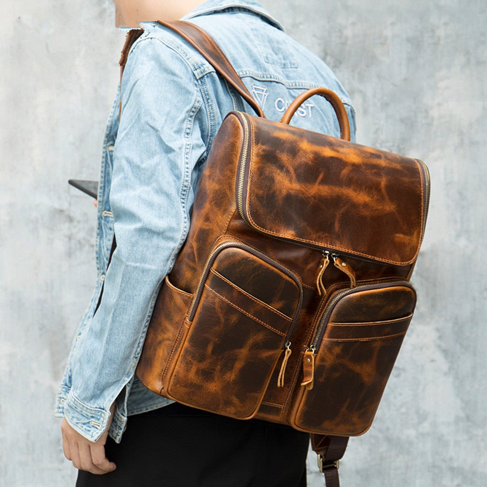Leather satchel new arrivals rucksack