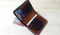 Handmade Vintage Leather Mens Slim Small Wallets for Men - iwalletsmen