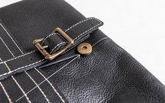 Genuine Leather Mens Cool Messenger Bag iPad Bag Chest Bag Bike Bag Cycling Bag for men