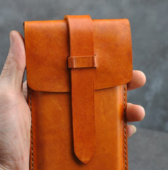 Handmade Leather Belt Pouch Mens Waist Bag Phone holsters for Men - iwalletsmen