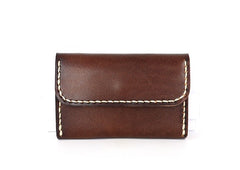 Leather Mens Card Wallet Front Pocket Wallets Small Slim Wallets Change Wallet for Men - iwalletsmen