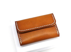Leather Mens Card Wallet Front Pocket Wallets Small Slim Wallets Change Wallet for Men - iwalletsmen