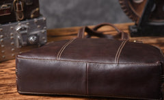 Genuine Leather Mens Cool Messenger Bag Briefcase Work Bag Business Bag for men