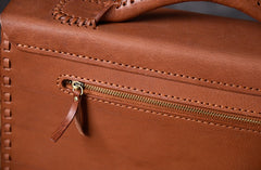 Handmade Leather Mens Cool Messenger Bag Briefcase Work Bag Business Bag for men