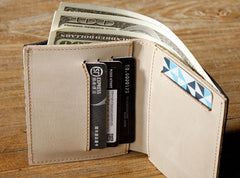 Black Leather Mens Small Wallet Bifold Wallet for Men - iwalletsmen