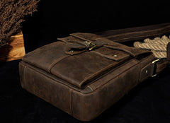 Small Leather Mens SIDE BAGs COURIER BAGs Messenger Bag Shoulder Bag for Men - iwalletsmen